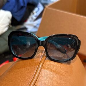 Ralph Lauren Black Sunglasses with Teal Temples